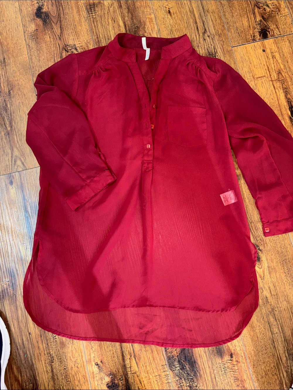 Live 4 Truth Men's Red Button-Front Tunic Shirt